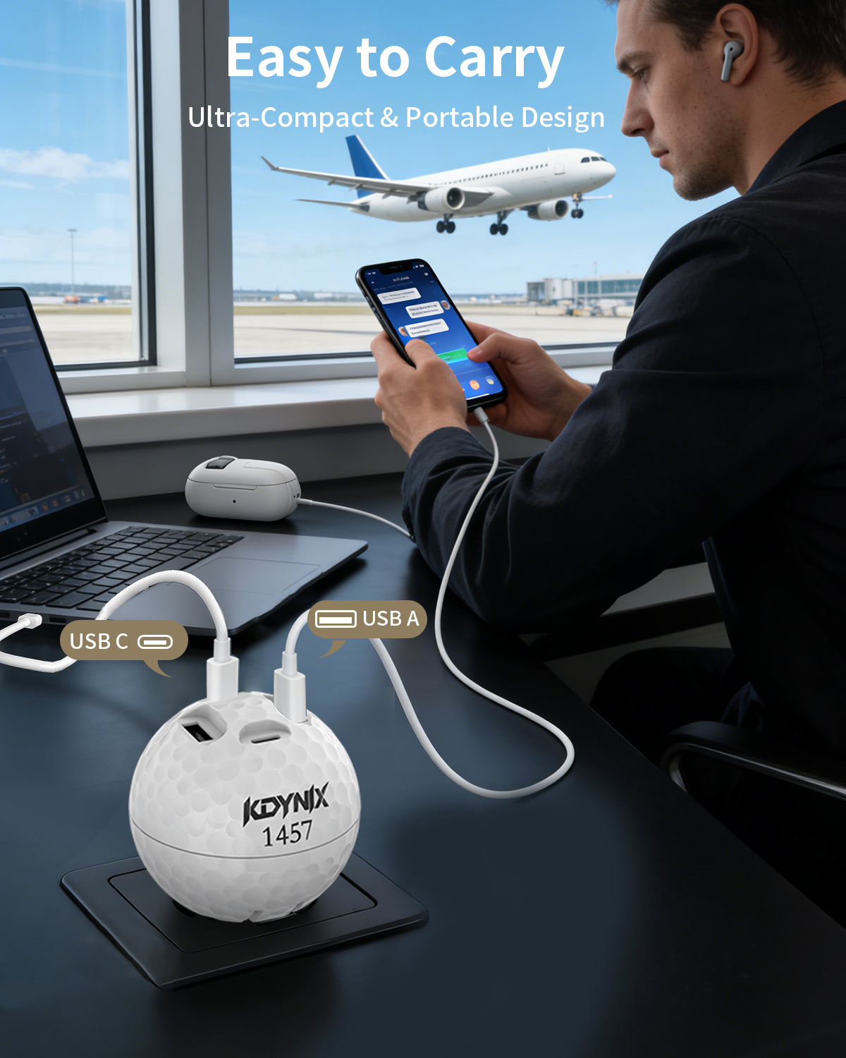 KDYNIX 65W 4-Port USB-C Wall Charger — Charge Everything, All at Once