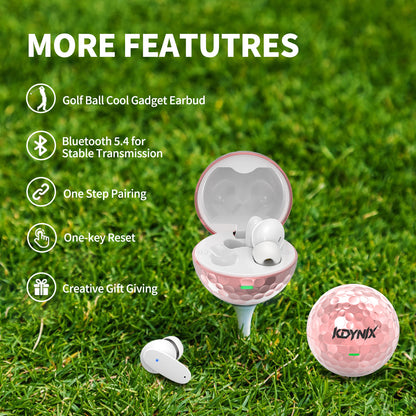 KDYNIX Golf Ball Wireless Earbuds Bluetooth 5.4 Noise Canceling Christmas Gift Stocking Stuffer Gym Sports 