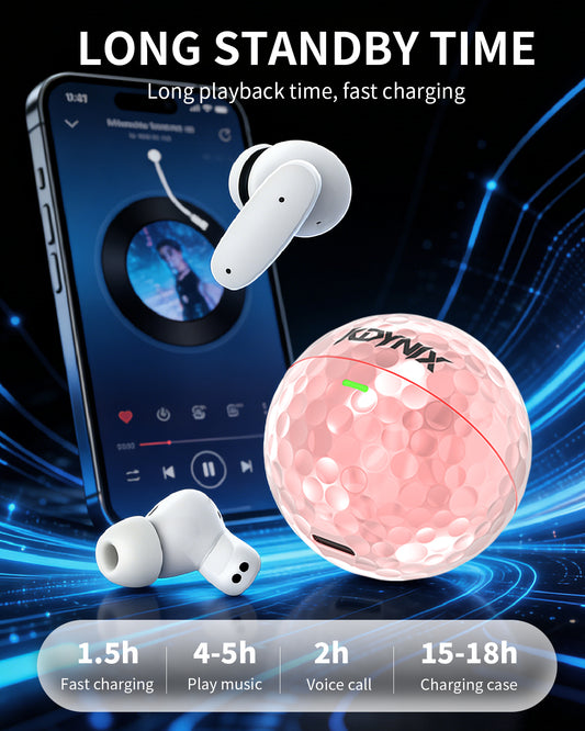 KDYNIX Golf Ball Wireless Earbuds Bluetooth 5.4 Noise Canceling Christmas Gift Stocking Stuffer Gym Sports 