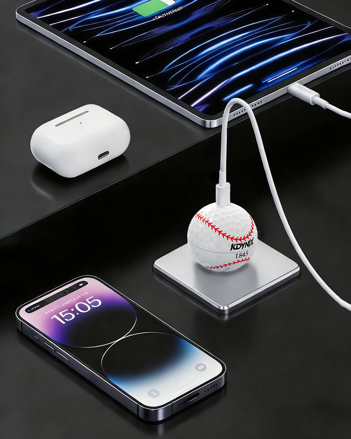 KDYNIX Golf Ball Charger 20W USB-C — Fast Charge, Sport Style