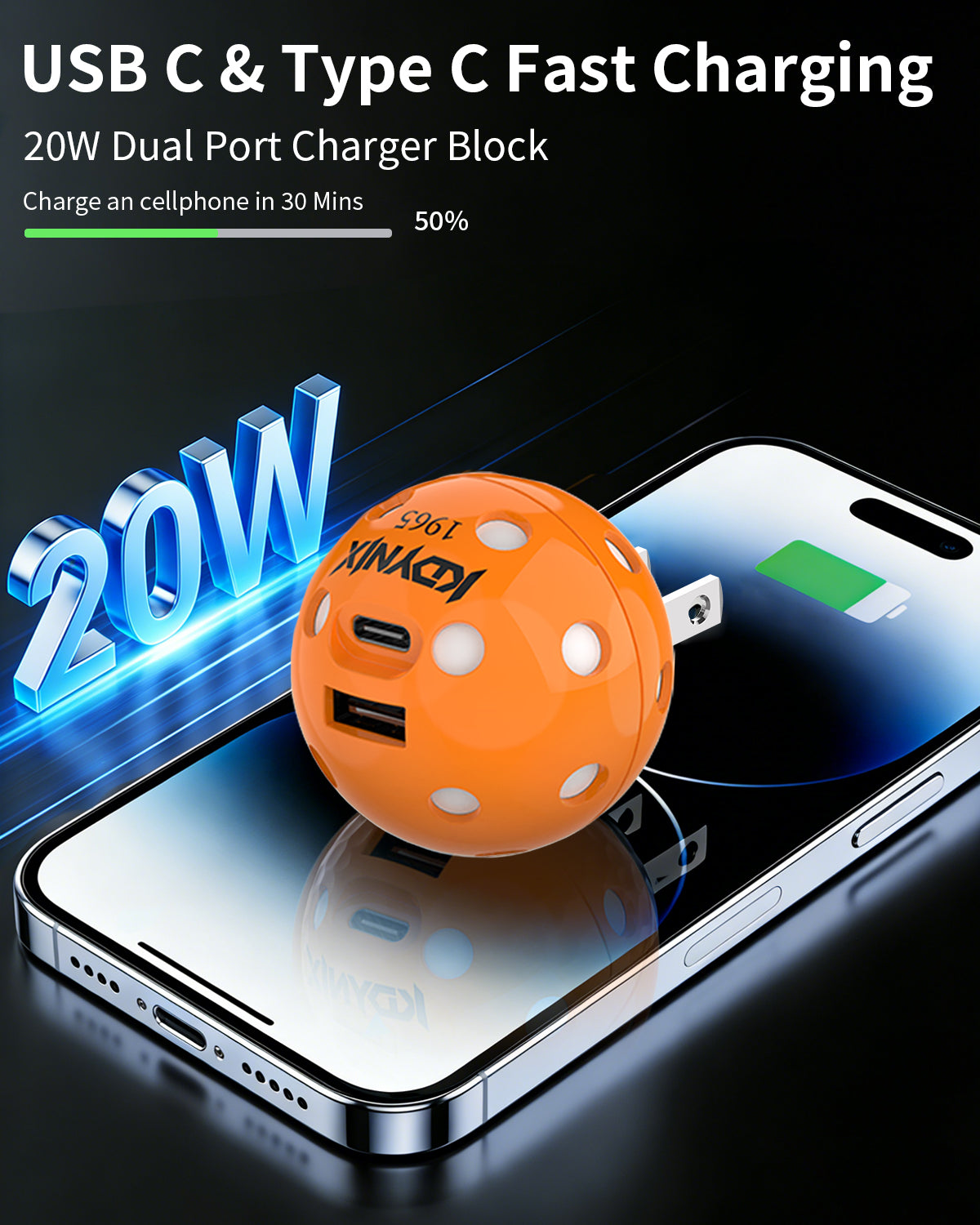KDYNIX Creative Pickleball Gift: Unique Fast Charger Gift for him &amp; Winter Sports Fan,Work 