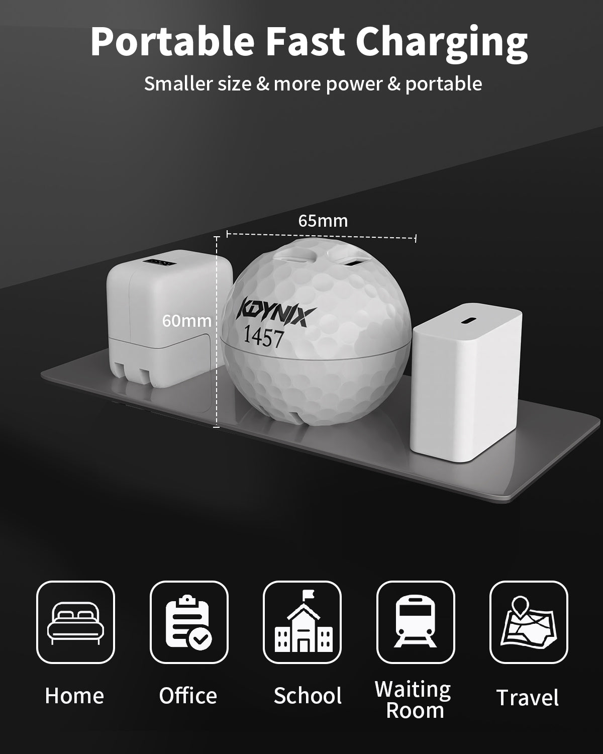 KDYNIX 65W 4-Port USB-C Wall Charger — Charge Everything, All at Once