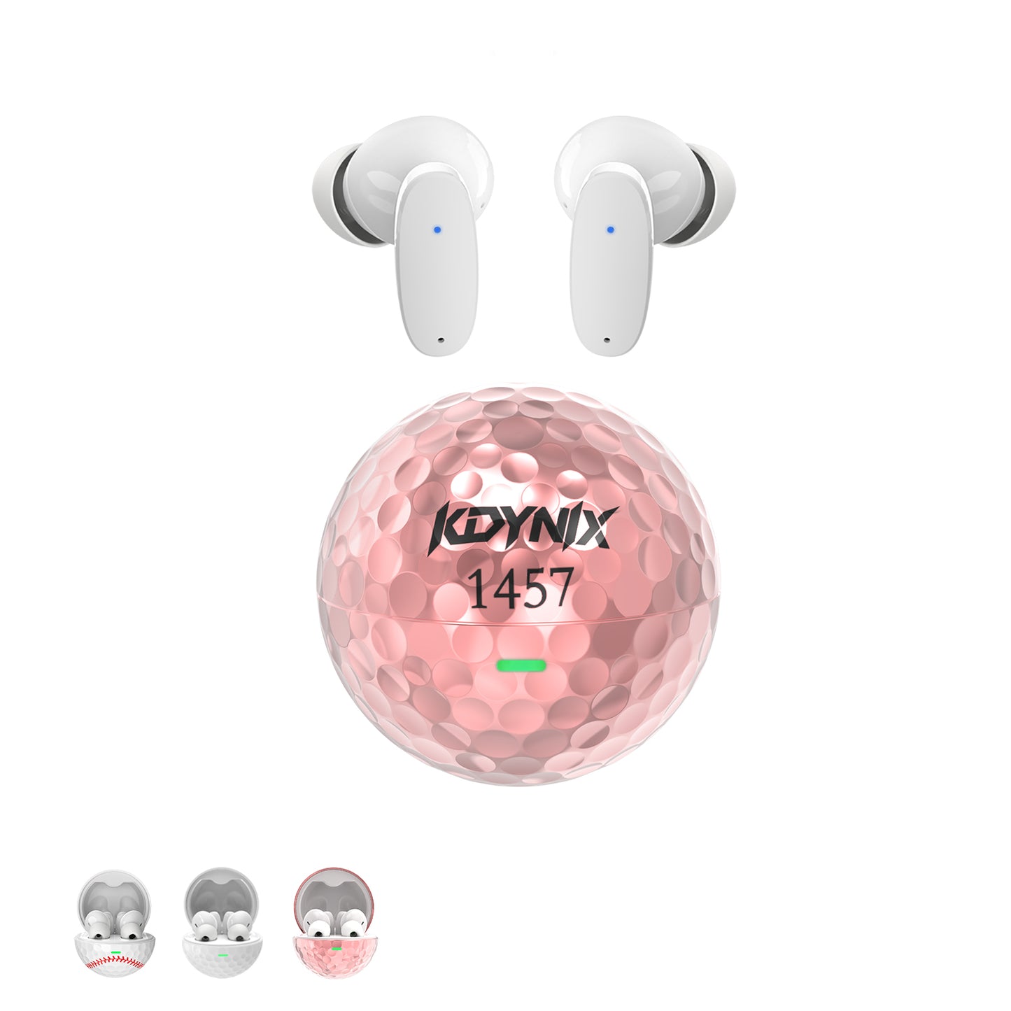 KDYNIX Golf Ball Wireless Earbuds Bluetooth 5.4 Noise Canceling Christmas Gift Stocking Stuffer Gym Sports 