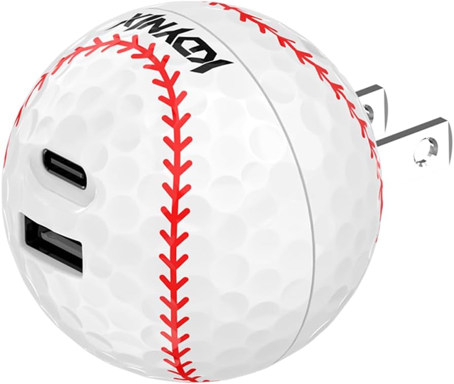 Ball-Shaped USB-C Wall Charger | 30W/45W Fast Charging Block for iPhone 17/16/15, Galaxy S25/S24, MacBook Pro/Air, iPad Pro