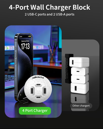 KDYNIX 65W 4-Port USB-C Wall Charger — Charge Everything, All at Once